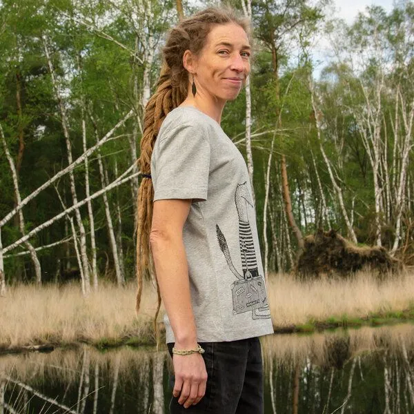Cmig Cmig Damen T-Shirt Reise Wiesel, Heather grey, – Produktbild 4 von 4