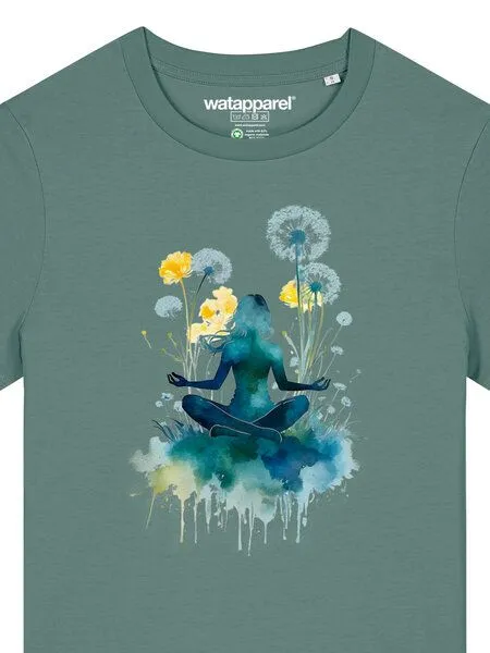watapparel watapparel T-Shirt Frauen Yoga & Meditation, Green bay, – Produktbild 3 von 3