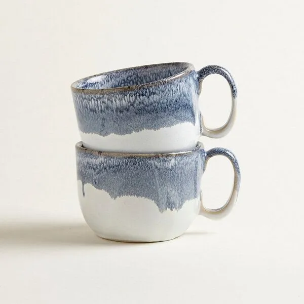 onomao onomao Große Tasse - Traditionell, Graublau dipped, – Produktbild 4 von 4