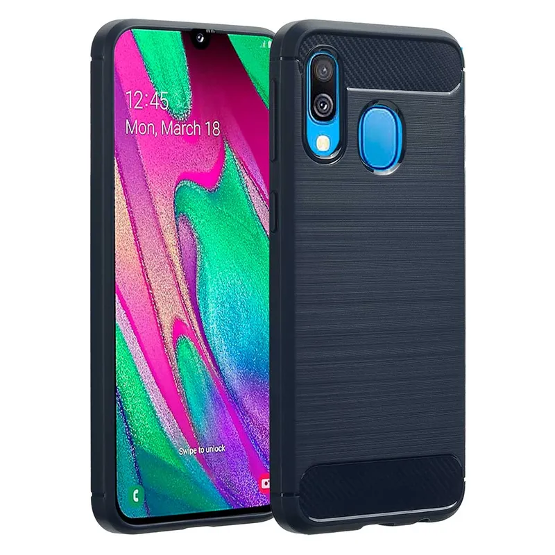 imoshion imoshion Brushed Back Cover für das Samsung Galaxy A40, Dunkelblau, – Produktbild 1 von 1