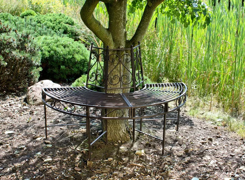 Garden Pleasure Garden Pleasure Baumbank-Hälfte aus Metall – Produktbild 1 von 1