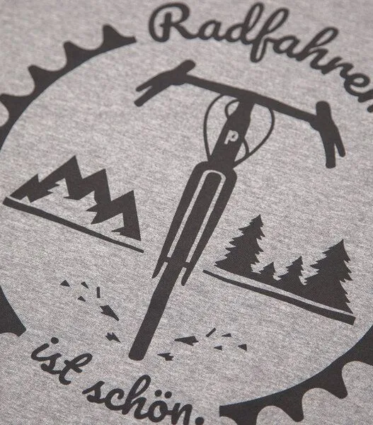 päfjes päfjes Radfahren ist schön - Gravel - Fair Wear Männer T-Shirt - Heather Grey – Produktbild 2 von 3