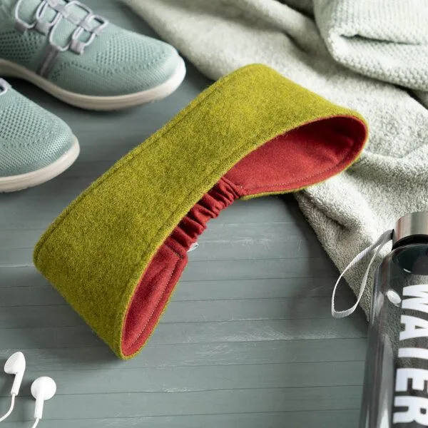 nahtur-design nahtur-design Ohrenwärmer | Stirnband aus Flauschloden | Wendefunktion, Moos_01 (grün), – Produktbild 1 von 5