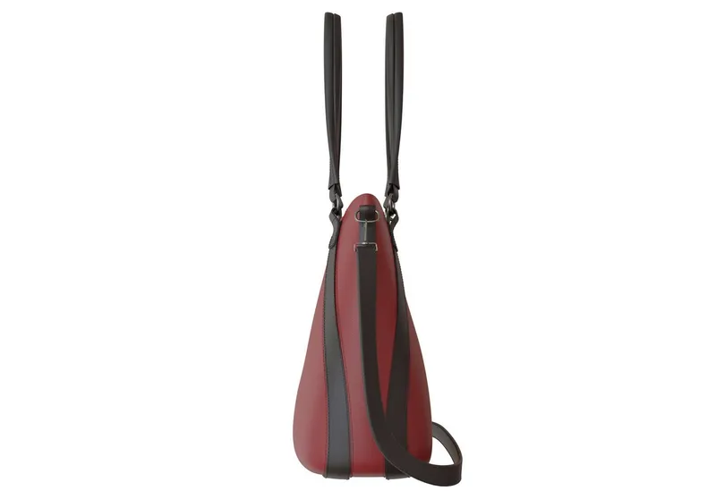 KMISSO Umhängetasche Damen Vegane Shopper Tasche Hobo Bag Umhänge Tasche Veganes Leder 3067 (1-tlg), im eleganten Look, Rot, – Produktbild 3 von 4