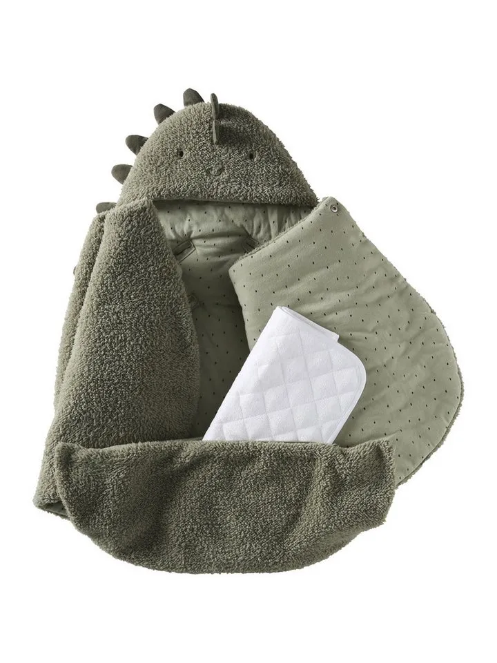 Vertbaudet Vertbaudet Fußsack 2-in-1 Baby Ausfahrsack/Wickelunterlage, Plüsch, 1er-Pack, Weiß, – Produktbild 1 von 5