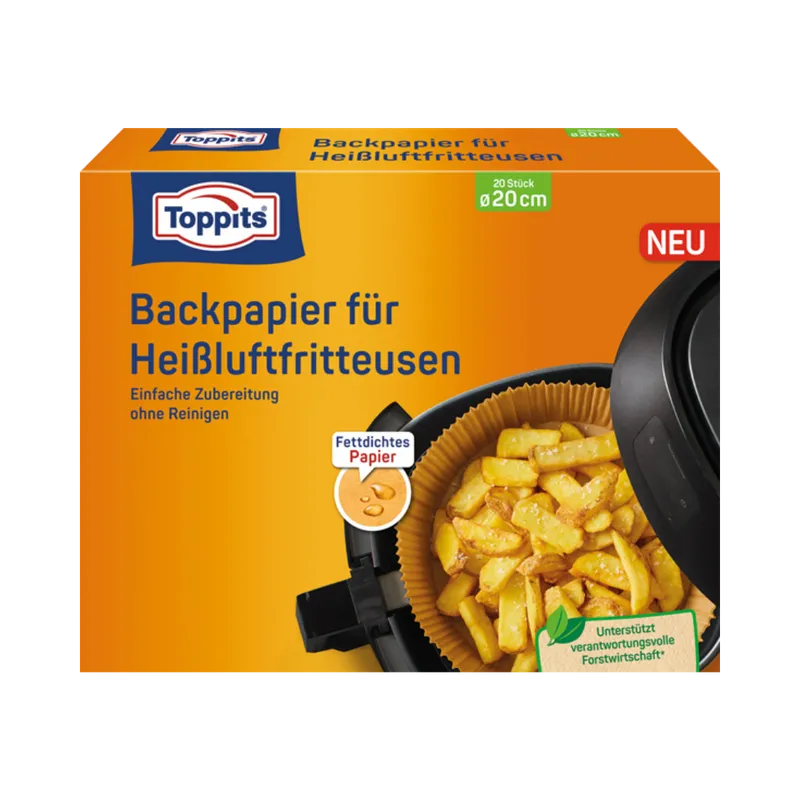 Toppits Toppits Backpapier für Air Fryer, rund, 20 Stk. – Produktbild 2 von 8