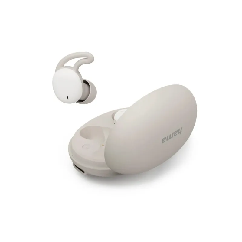 Hama Hama Bluetooth®-Kopfhörer "Spirit Calm", TWS, In-Ear, Schlafkopfhörer, Weiß/grau, – Produktbild 4 von 5