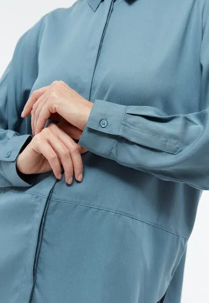 Givn Berlin Givn Berlin Damen Bluse aus TENCEL REFIBRA Lyocell "Ivy", Arctic blue (refibra), – Produktbild 3 von 4