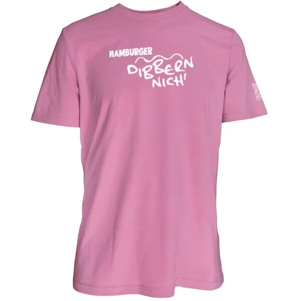 Spirit of Hamburg Spirit of Hamburg Biobaumwoll T-Shirt mit Spruch „Hamburger dibbern nich‘“, Pink, – Produktbild 1 von 2