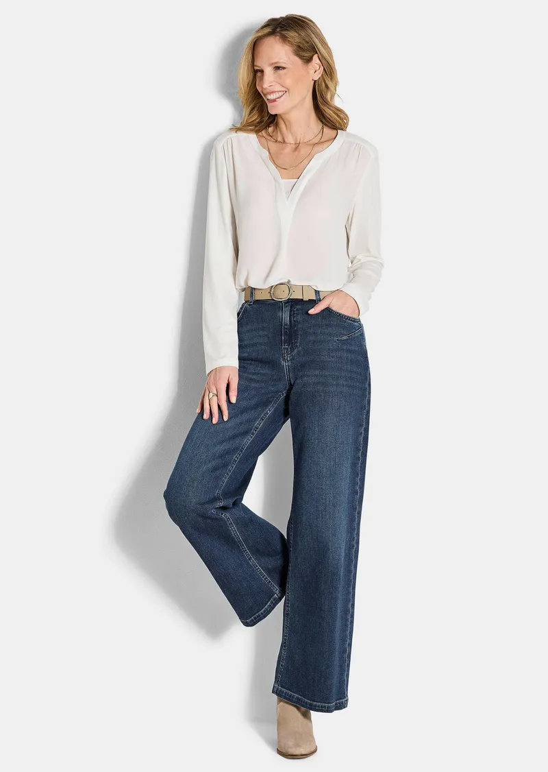 Goldner Jeans VERA mit extra weitem Bein - dunkelblau - Gr. 245 von Goldner Fashion, Blau, – Produktbild 2 von 3