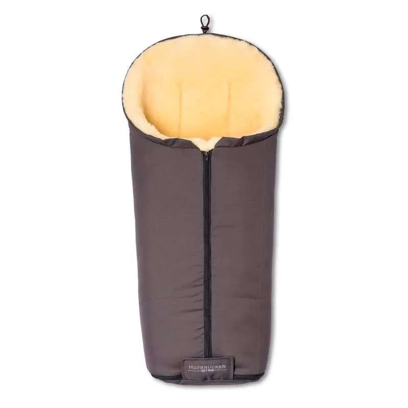 Hofbrucker Hofbrucker Fußsack Kinderwagen Merino Lammfell Iglu Maße 95 x 34 x 15 cm, Grau, – Produktbild 1 von 4