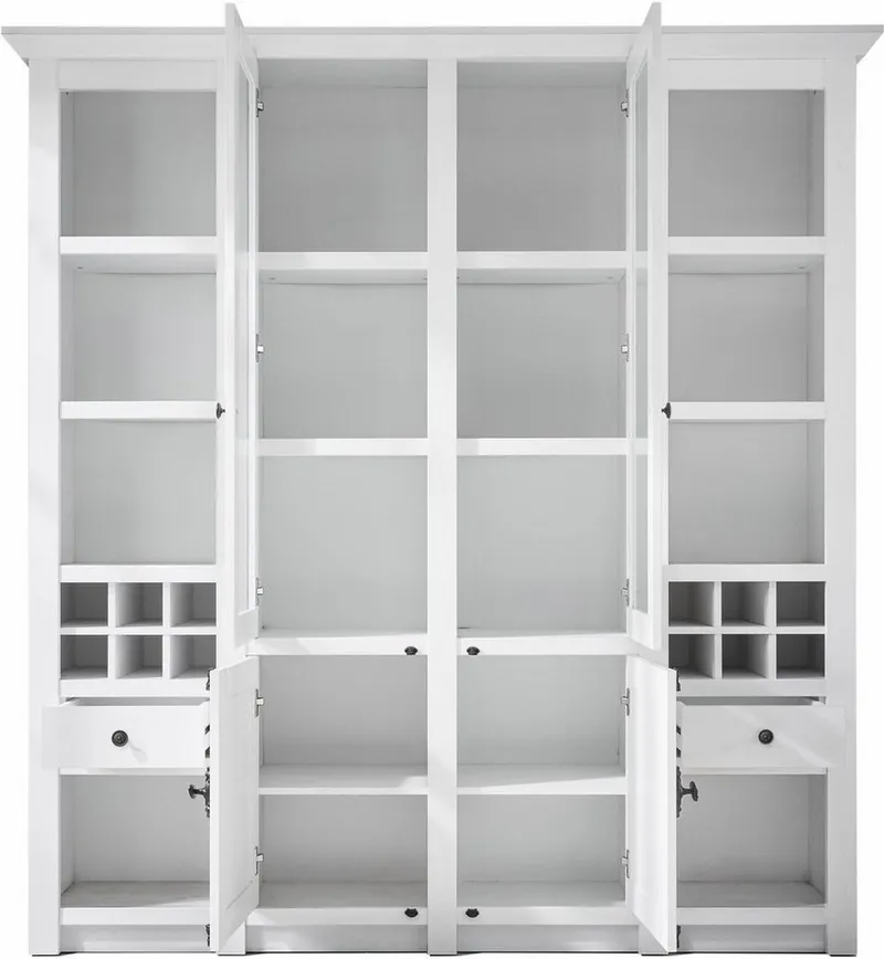 Home affaire Vitrine California (4-St) Breite ca. 194 cm, Weiß, – Produktbild 4 von 5