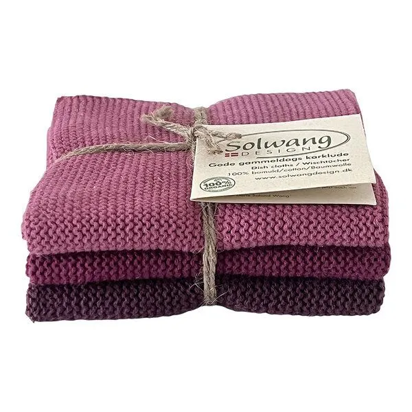 Solwang Design Solwang Design 3er-Set Spültücher aus 100% Biobaumwolle, Nordic berry, – Produktbild 1 von 2