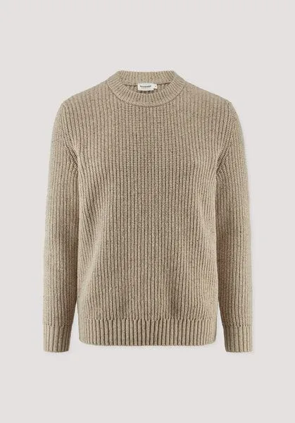 hessnatur hessnatur Pullover Regular aus Bio-Baumwolle mit recycelter Wolle, Goldsand, – Produktbild 4 von 4