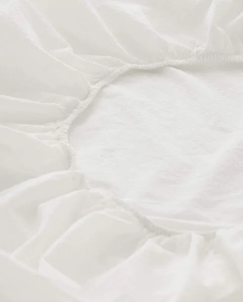 hessnatur hessnatur Perkal Spannbettlaken aus reiner Bio-Baumwolle, Naturweiss, – Produktbild 6 von 7