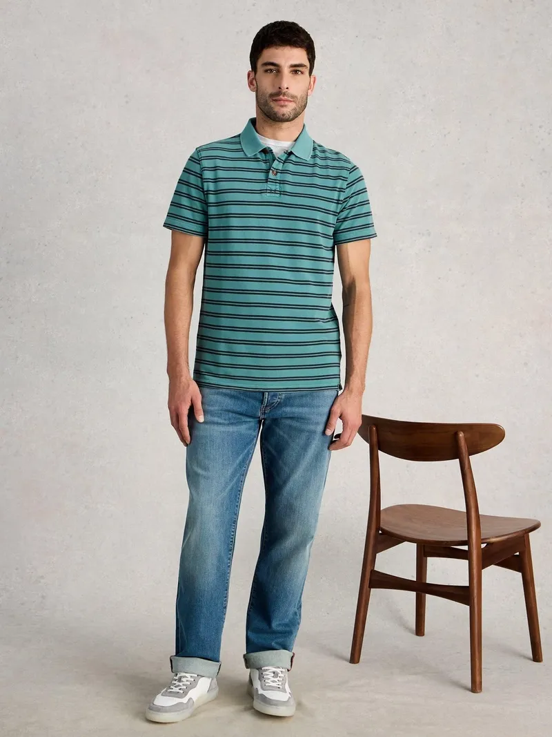 White Stuff Polohemd Utility - XL/R, Blau multi, – Produktbild 2 von 4