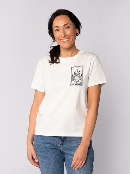 watapparel watapparel T-Shirt Frauen Tarot The Empress, Off white, – Produktbild 1 von 3