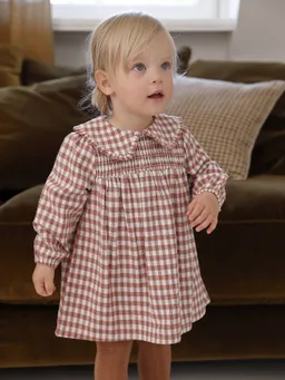 Vertbaudet Baby Kleid aus Flanell mit Vichykaro – Produktbild 1 von 1