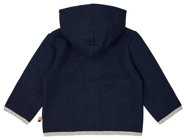loud + proud loud + proud Babys & Kinder Jacke Wollwalk, GOTS-zertifiziert, Ultramarine(blau), – Produktbild 2 von 3