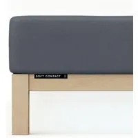 Schlafgut Schlafgut Spannbettlaken Soft Contact - 100% Biobaumwolle - wärmend, Gray deep, – Produktbild 1 von 1
