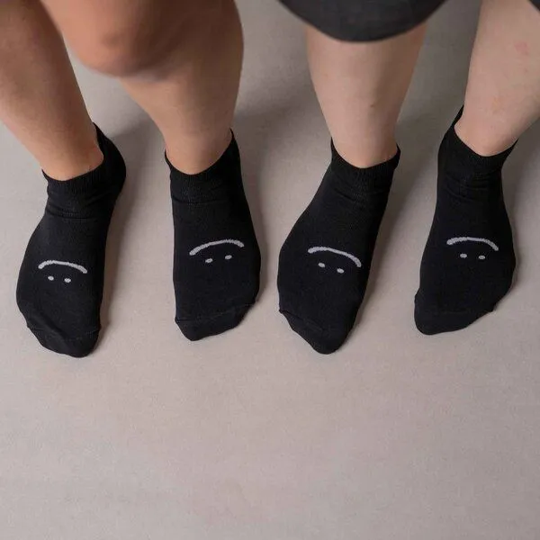 Vresh Clothing Vresh Clothing 2er Pack Sav - Sneaker Socken aus Biobaumwoll-Mix, Schwarz, – Produktbild 1 von 4