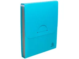 Exacompta Exacompta Fächermappe "Pop'N Co" 6 Fächer, Recycling-PP, DIN A4, cyan – Produktbild 1 von 1