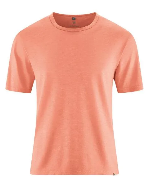 HempAge HempAge Slub Jersey T-Shirt Herren Hanf/Biobaumwolle, Peach(orange), – Produktbild 2 von 4