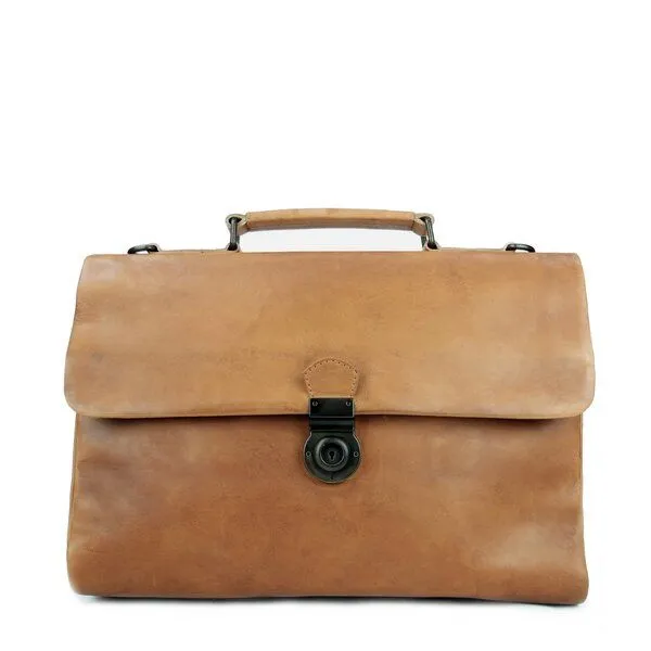 manbefair manbefair Businesstasche Odin Leder, Cognac, – Produktbild 1 von 4