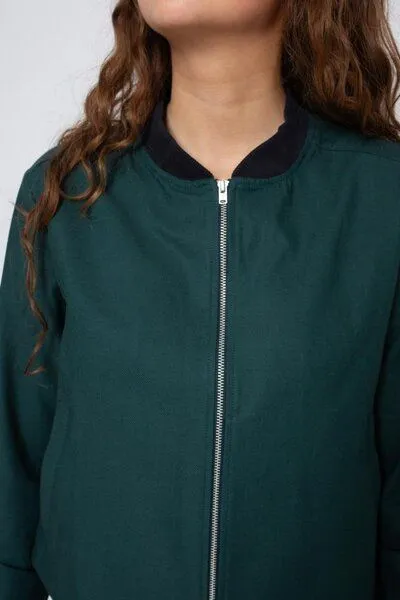 Zerum Zerum Ecovero Collegejacke Modell: Marry, Forest (grün), – Produktbild 4 von 4
