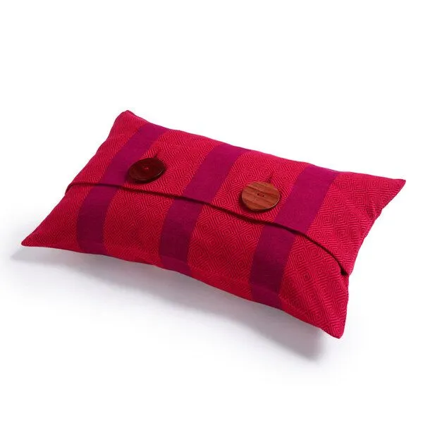 HängemattenGlück HängemattenGlück Kissenbezug aus reiner Bio Baumwolle 50x30cm viele Farben, Amora dunkelrot, – Produktbild 1 von 4
