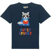 watabout kids watabout.kids T-Shirt Kinder Waschbär Superbruder, French navy, – Produktbild 1 von 1