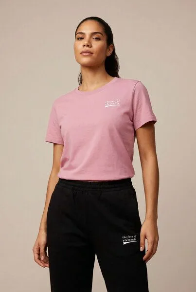 THE FACE OF ELEMENTS The Face of Elements Statement - Regular Fit T-Shirt aus Bio-Baumwolle, Old rose (rosa), – Produktbild 2 von 4