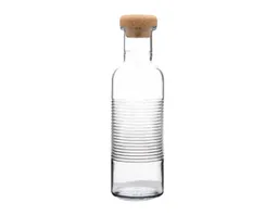 Pasabahce Pasabahce Trinkflasche HOOP Flasche aus Glas mit einem Bambusdeckel Transparent 1 Liter – Produktbild 1 von 1
