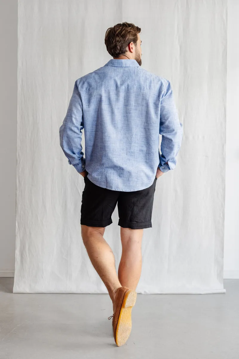 Jyoti - Fair Works Jyoti - Fair Works Herren vegan Hemd Himat Hellblau, Hellblau, – Produktbild 1 von 2