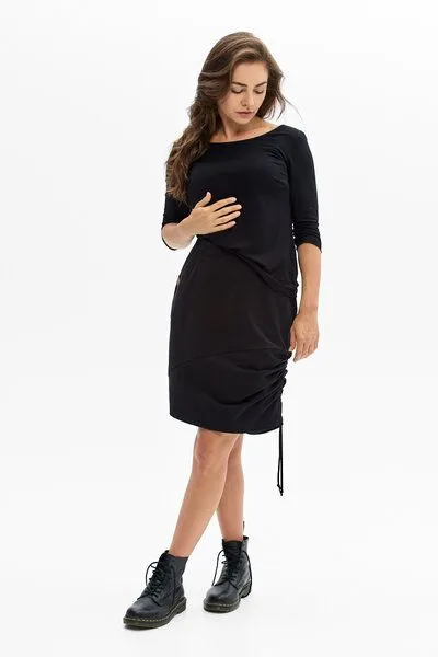 KOKOworld KOKOworld Rock Arvena – Asymmetrischer Schnitt – Bequeme Taschen – Erhältlich in Schwarz oder mit Print-Panel – Fair produziert in Polen, Black (schwarz), – Produktbild 4 von 4