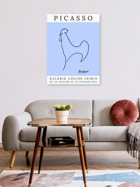 Photocircle Photocircle Poster / Leinwandbild - Picasso Hahn – violett – Produktbild 2 von 4