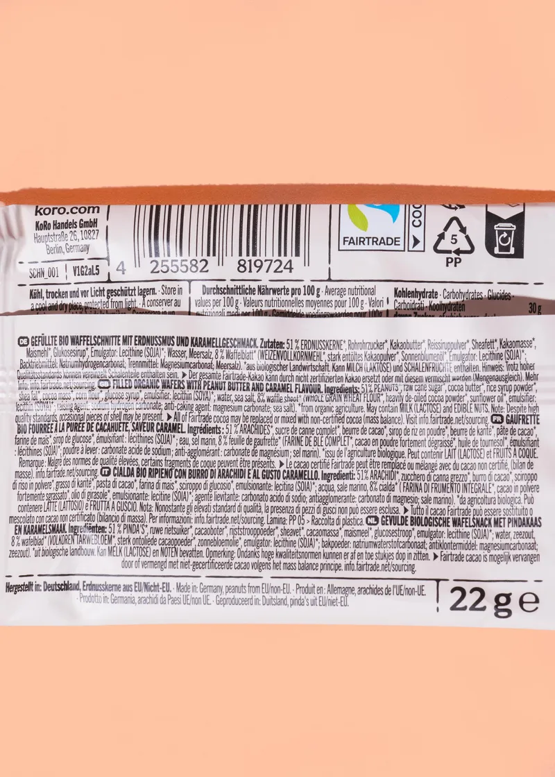 KoRo Bio Erdnussschnitte mit Meersalz | 22 g – Produktbild 5 von 5