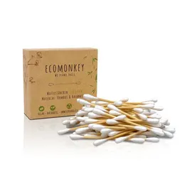 ECOMONKEY ECOMONKEY® Bambus Wattestäbchen | Nachhaltig & Plastikfrei – Produktbild 1 von 1