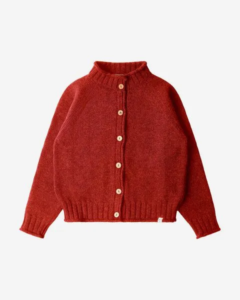 MATONA Matona Strickjacke | Snug Cardigan | aus Wolle und Baumwolle | GOTS-zertifiziert, Cranberry, – Produktbild 2 von 2