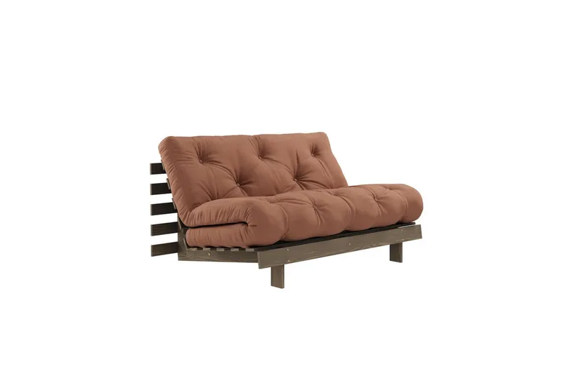 Karup Design Daybett Roots Sofa Bed, Schlafsofa, Bettfunktion, FSC®-Massivholz, Inkl. Futonmatratze, Made in Europe, langlebig, B: 140 oder 160 cm, Braun, – Produktbild 1 von 5