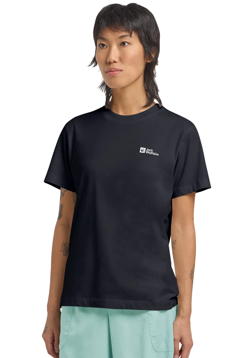 Jack Wolfskin Jack Wolfskin Essential T-shirt Women T-Shirt aus Bio-Baumwolle Damen M blue, Dark navy, – Produktbild 1 von 2