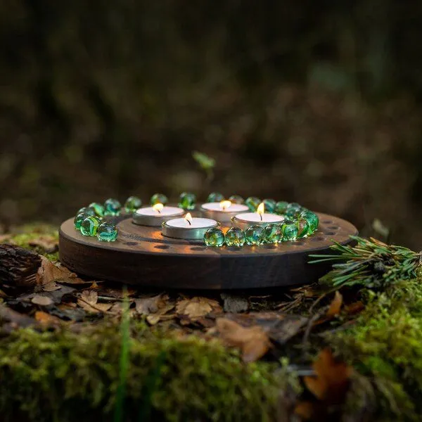 klotzaufklotz klotzaufklotz Adventskalender und Adventskranz mit Teelichtern, Transparent, – Produktbild 5 von 8