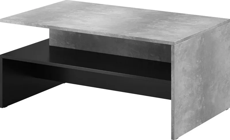 OTTO home Couchtisch Baros, 100 x 60 cm, Schwarz|silberfarben, – Produktbild 2 von 5