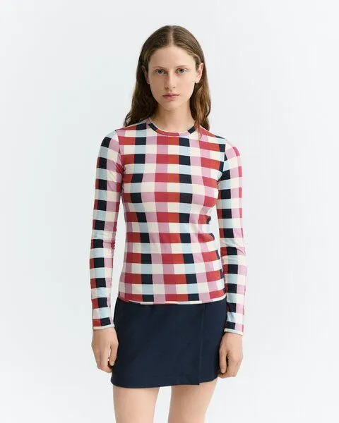 thinking mu thinking mu Brisa Longsleeve mit Cheshire Checks – Produktbild 2 von 3