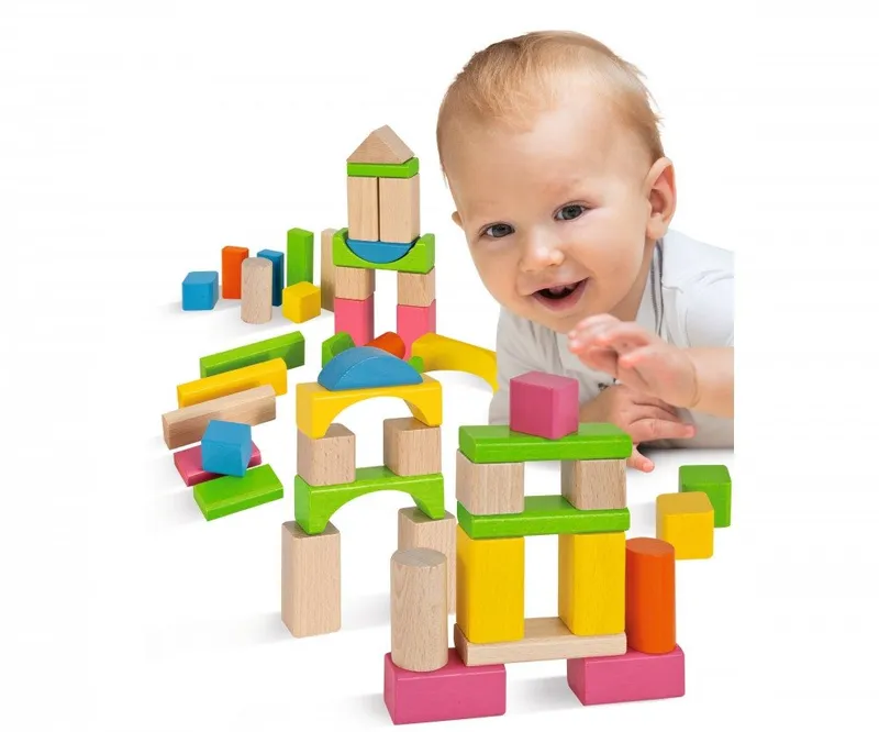 eichhorn eichhorn Holzbausteine, natur/bunt Spielbausteine, (60 St), Bunt, – Produktbild 8 von 8
