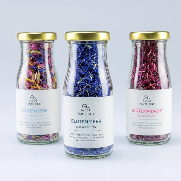 Tante Fine Tante Fine Bio BLÜTENKONFETTI * essbare Blüten in allen Farben * Streudeko für Gerichte – Produktbild 1 von 4