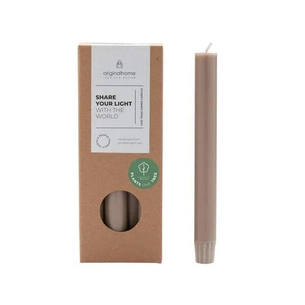 Originalhome Originalhome Gute Stabkerzen für bewusste Geschenke - paraffinfrei & vegan, Braun (clay), – Produktbild 1 von 3