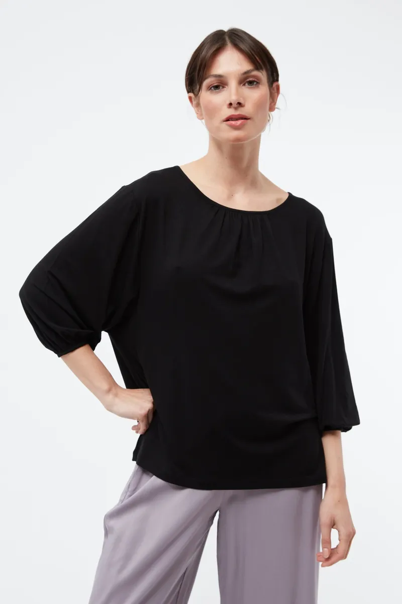Givn Givn Damen vegan Bluse Arabella Schwarz, Schwarz, – Produktbild 2 von 2