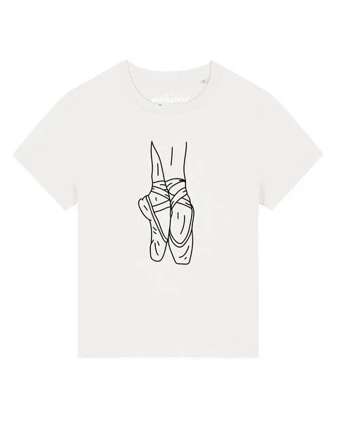 watapparel watapparel T-Shirt Frauen Ballett Spitze, Off white, – Produktbild 1 von 2