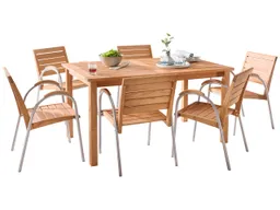 Rondo Gartenmöbel-Set 'Solano' 7-teilig, 6 Stühle, 1 Tisch 150 x 90 cm – Produktbild 1 von 1